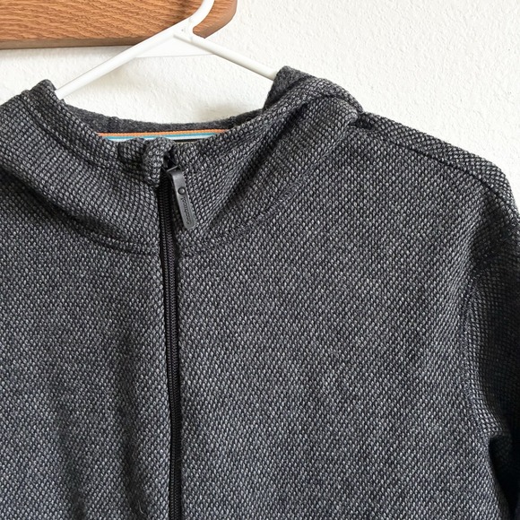 Smartwool Heritage Trail Full Zip Up Hooded Jacket Gray Black Womens Large - Picture 2 of 7